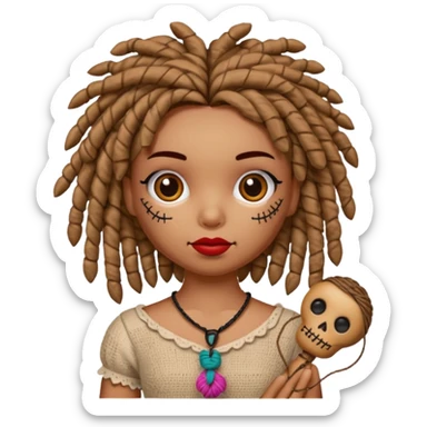 Voodoo doll girl  sticker