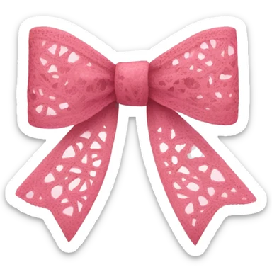 Pink lace bow sticker