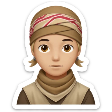 character with bandana sticker