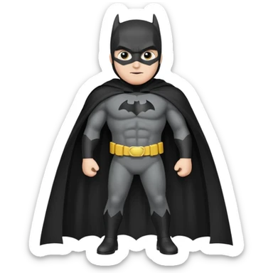 caucasian batman full body sticker