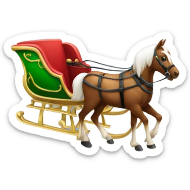Sleigh with horse sticker