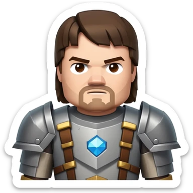 Jack Black as Steve from the Minecraft movie sticker