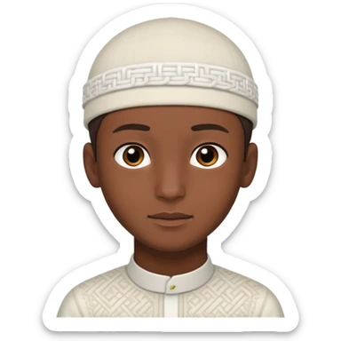 Muslim teenage boy sticker