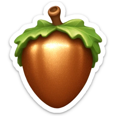 sparkling copper Acorn sticker