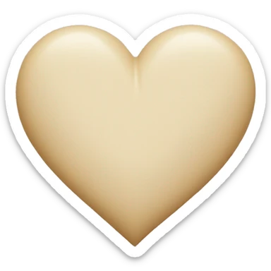 Beige heart sticker