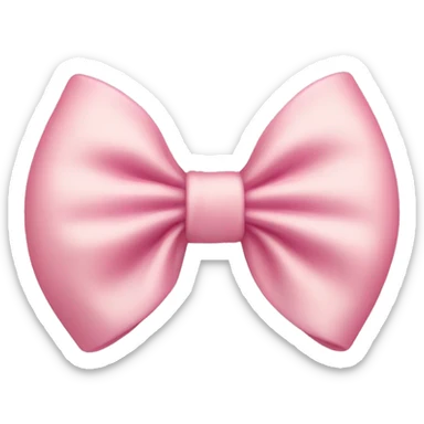 Pink and crème white bow sticker