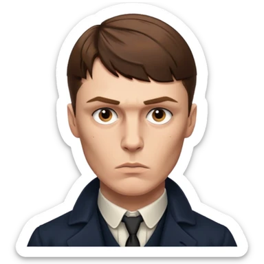 Tommy Shelby make his face exact  sticker