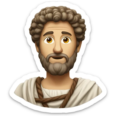 Marcus Aurelius slight smile sticker