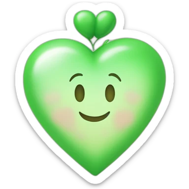 Coeur vert pastel avec une etoile sticker
