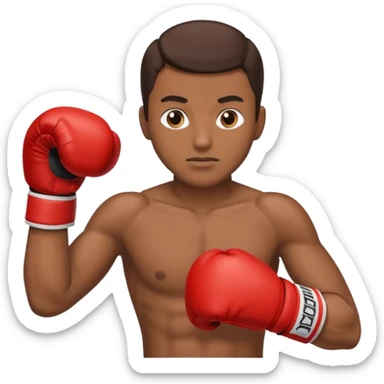 athlete in boxing gloves sticker