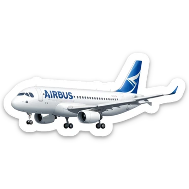 Airbus A320 of Airbus company sticker