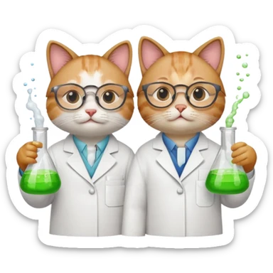 Chemist cats sticker