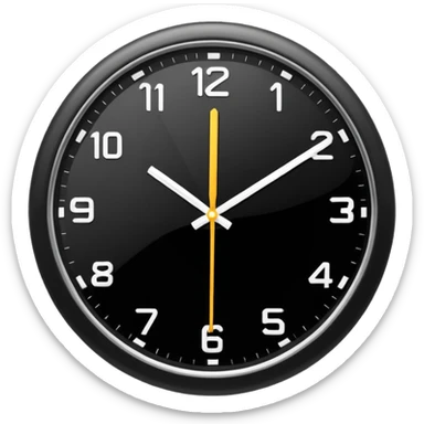 12:00 on the clock sticker