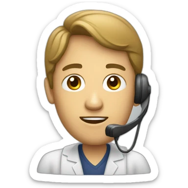 persona usando un teléfono sticker