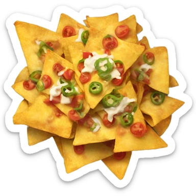 Plate of nachos sticker