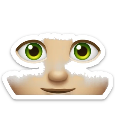 Brun yeux vert  sticker