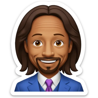 Katt Williams with dark brown hair sticker