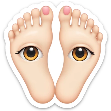 A foot With Anime Eyes in Chibi Sticker style sticker