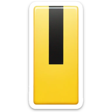 A Yellow block with 2 black vertical lines  sticker