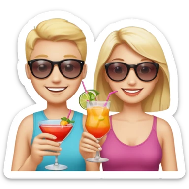  besties at the Beach  sticker