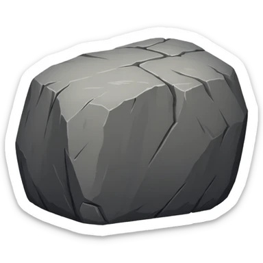 create a dnd style boulder.png using 48x48 pixels size sticker
