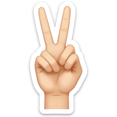 peace sign hand gesture sticker