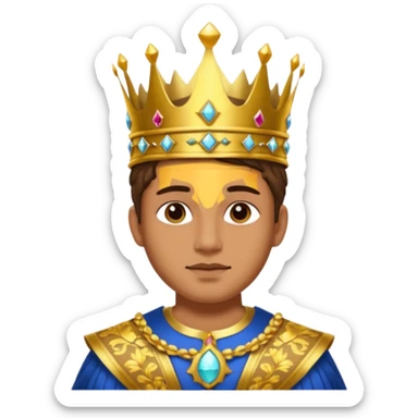 portrait of sun king sticker