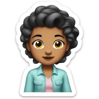 ariel mix baby boss, body and hair like ariel, face like baby boss sticker