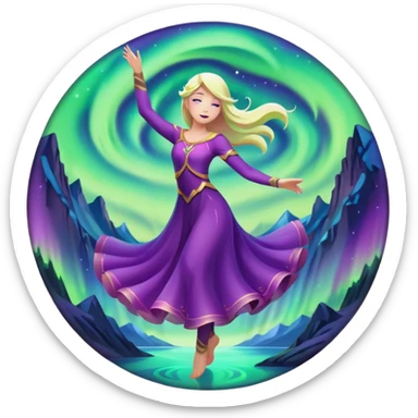 northern lights sticker