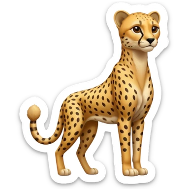 High resolution of a full body cheetah sticker