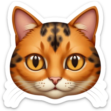 Cat with almond-shaped eyes with vertical slit pupils sticker