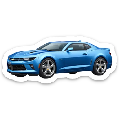 A Blue Chevy camero 2017 with no background sticker