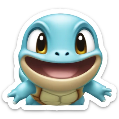 Squirtle laughing hysterically sticker