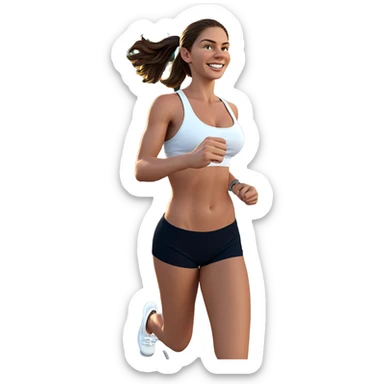 smiling girl in the sun sticker