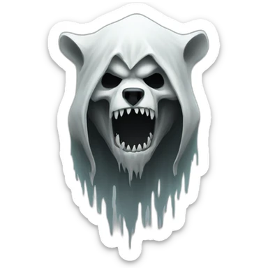 ghost reaper as a grizzly head sticker