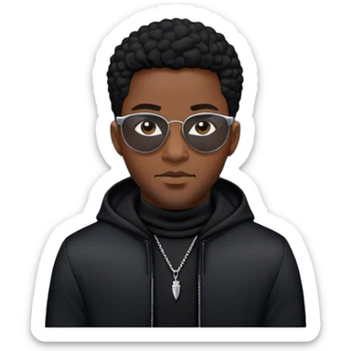 cool guy in black outfit named JetSetFly sticker