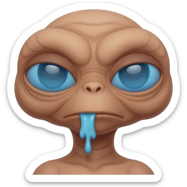 E.T. The Extra-Terrestrial from the movie vomiting sticker