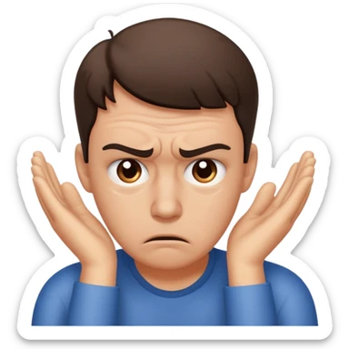 stressed person sticker