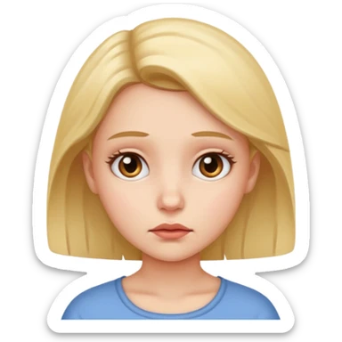 Girl, Questioning face sticker