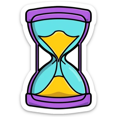 hourglass shaped like shoes sticker