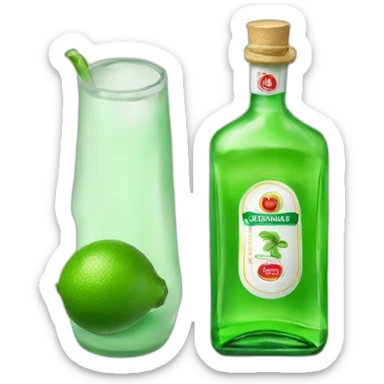 Aguardiente antioqueño de caja color verde  sticker