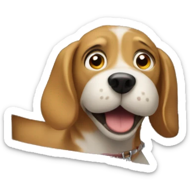 Saugage dog is driving an car sticker