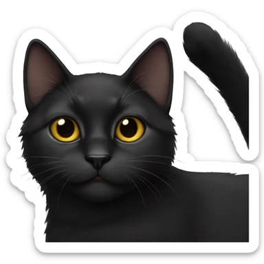 Black cat  sticker