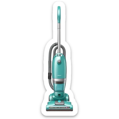 Light Teal upright vacuum cleaner  sticker