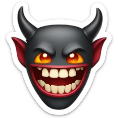 teeth look like a devil  sticker