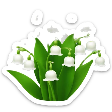 Lily of the valley flowers sticker
