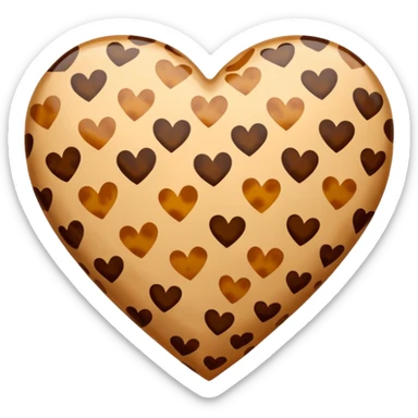 heart with a cheetah print texture sticker