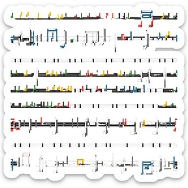 Musical notes with happy, whimsical feeling, representing singing or melody "Tralalelo" sticker