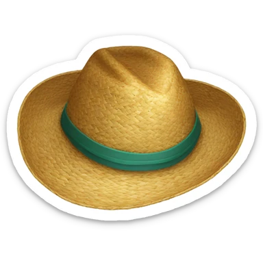 Straw hat sticker