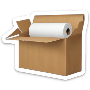 Cardboard Paper towel roll sticker